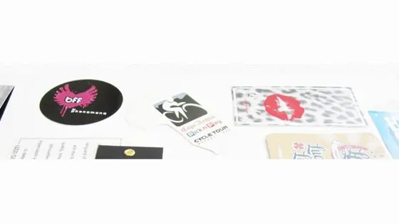 Printed swing tags and stickers in a range of shapes, board stocks and finishes